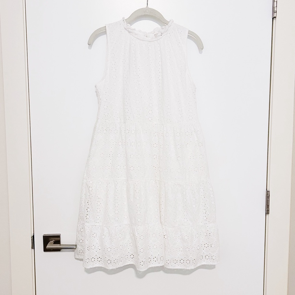 LOFT Eyelet Tiered Dress - Picture 4 of 9